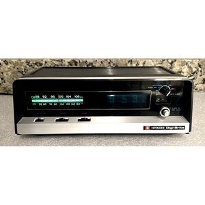 1972 Hitachi Digi-Brite Clock Radio AM/FM Radio Works Great, Clock Does Not MINT